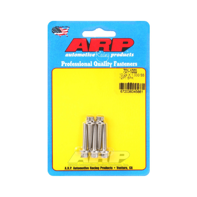 Șuruburi și piulițe universale ARP 10-24 – Oțel inoxidabil, 12 puncte x 5 - ARP-701-1000 - 701-1000 - 3666618197135